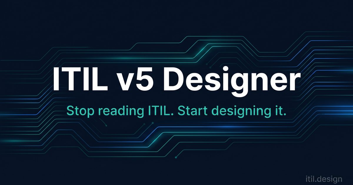 ITIL v5 Designer | AI-native ITIL Service Design Tool